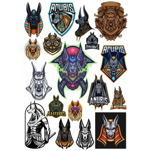 Anubis Sticker Set-4 13 Parça Telefon, Tablet, Defter, Laptop Sticker
