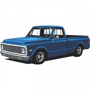 Araba 10x10 cm Renkli Sticker