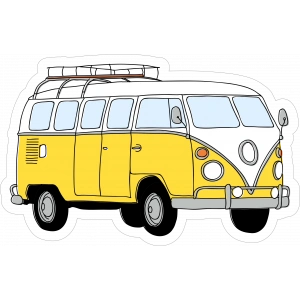 Karavan Sticker 10x10 cmRenkli Sticker