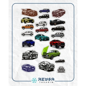 Arabalar Sticker Set