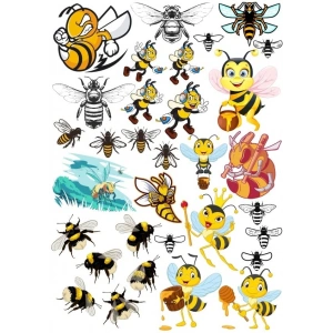 Arılar Sticker Set 2 20 Parça Telefon, Tablet, Defter, Laptop Sticker