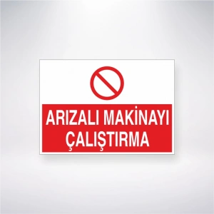 Arızalı Makinayı Çalıştırma Sticker 20X28 Cm