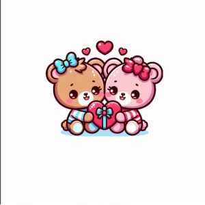 Aşık Ayıcıklar Duvar Stickerı