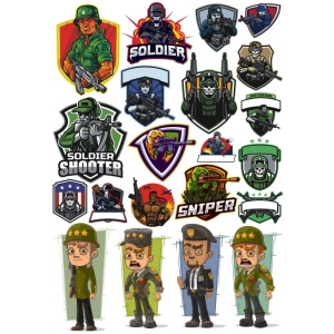 Asker Sticker Set 7 15 Parça Telefon, Tablet, Defter, Laptop Sticker