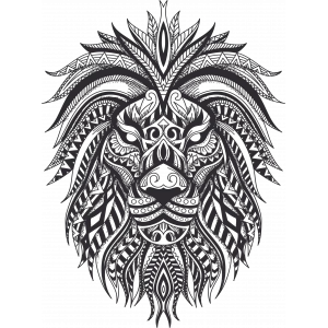 Aslan Sticker 10x10 cmRenkli Sticker