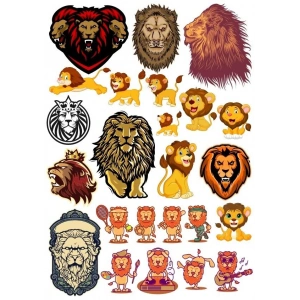 Aslan Sticker Set-11 15 Parça Telefon, Tablet, Defter, Laptop Sticker
