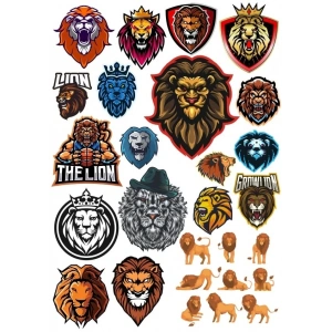Aslan Sticker Set 11 18 Parça Telefon, Tablet, Defter, Laptop Sticker