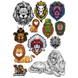 Aslan Sticker Set-6 12 Parça Telefon, Tablet, Defter, Laptop Sticker