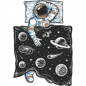 Astronot 10x10 cm Renkli Sticker