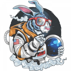 Astronot 10x10 cm Renkli Sticker