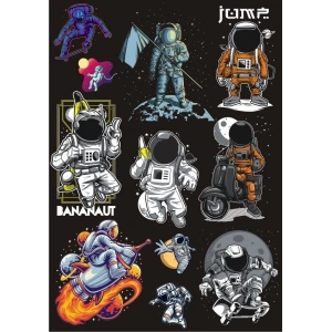 Astronot Temalı Sticker Set-2 10 Parça Telefon, Tablet, Defter, Laptop Sticker