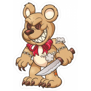 chucky sticker 10x10 cmRenkli Sticker