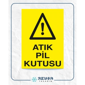Atık Pil Kutusu Sticker 20X28 Cm