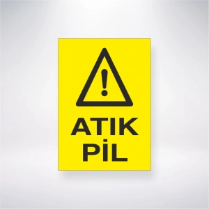 Atık Pil Sticker 20X28 Cm