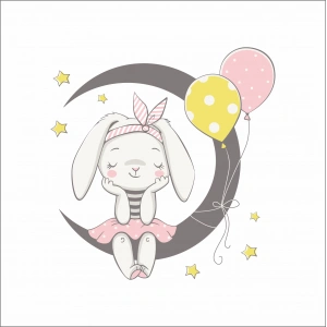 Ayda Sevimli Tavşan Sticker