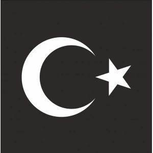 Ay Yıldız Sticker 17x17 Cm Beyaz