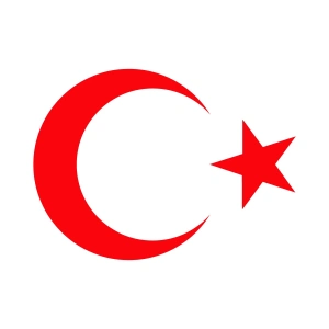 Ay Yıldız Sticker 17x17 Cm Kırmızı