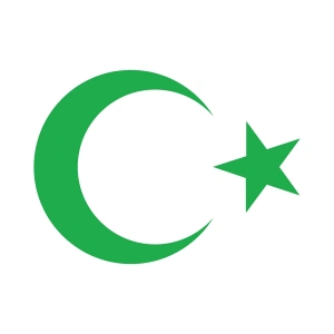 Ay Yıldız Sticker 17x17 Cm Yeşil