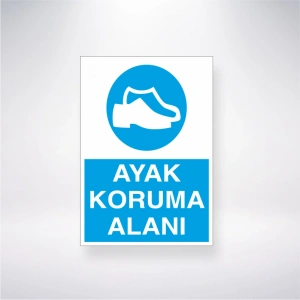 Ayak Koruma Alanı Sticker 20X28 Cm