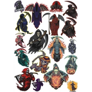 Azrail Sticker Set 18 Parça Telefon, Tablet, Defter, Laptop Sticker