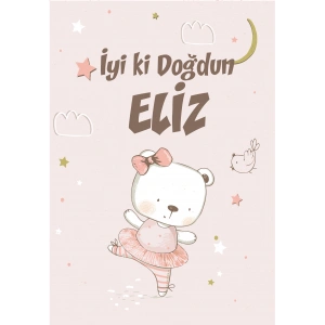 Balerin Temalı Doğum Günü Afişi 70X100 cm