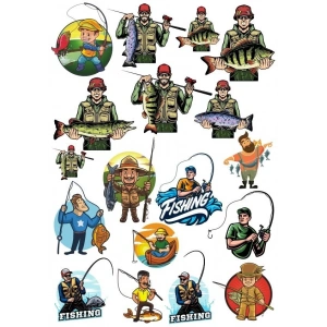 Balıkçı Sticker Set 17 Parça Telefon, Tablet, Defter, Laptop Sticker