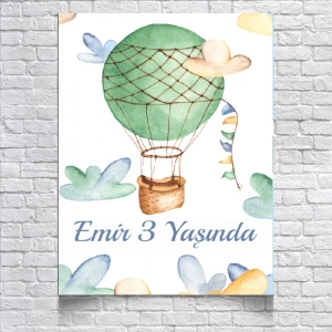 Balon Temalı Doğum Günü Afişi 70X100 cm