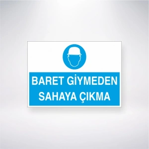 Baret Giymeden Sahaya Çıkma Sticker 20X28 Cm