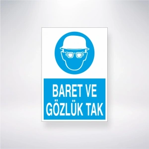 Baret ve Gözlük Tak Sticker 20X28 Cm