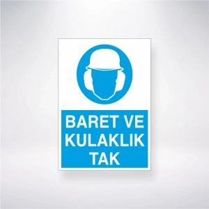Baret ve Kulaklık Tak Sticker 20X28 Cm