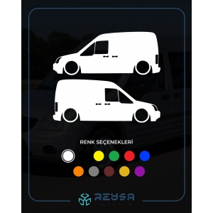 Basık Ford Connect Sticker 17x17 Cm Beyaz