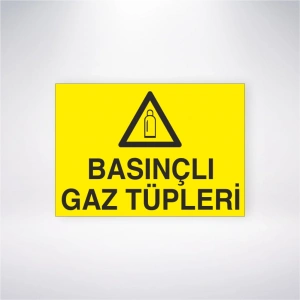 Basınçlı Gaz Tüpleri Sticker 20X28 Cm