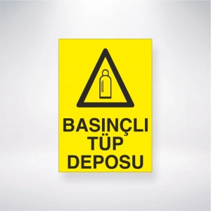 Basınçlı Tüp Deposu Sticker 20X28 Cm