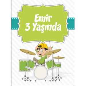 Baterist Temalı Doğum Günü Afişi 35X50 cm