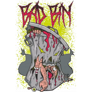 Çöp kutusu Sticker 10x10 cmRenkli Sticker