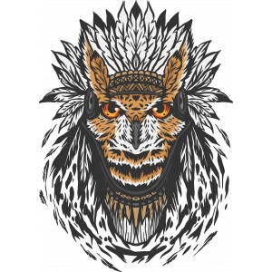 Baykuş Sticker 10x10 cmRenkli Sticker