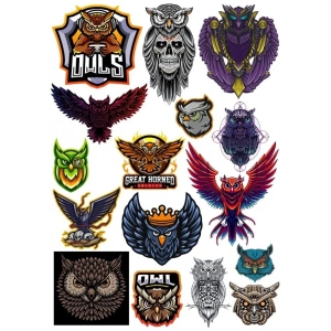 Baykuş Sticker Set 3 15 Parça Telefon, Tablet, Defter, Laptop Sticker