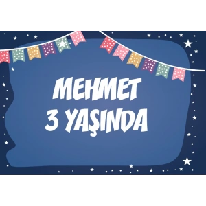 Bayrak Temalı Doğum Günü Afişi 50X70 cm