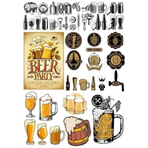 Beer Sticker Set 27 Parça Telefon, Tablet, Defter, Laptop Sticker