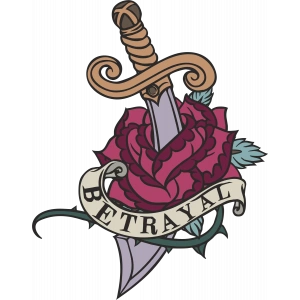 Betrayal Sticker 10x10 cmRenkli Sticker