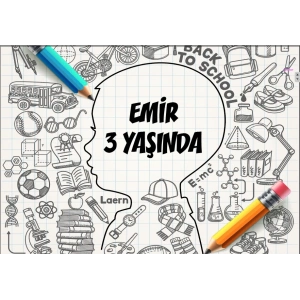 Beyin Temalı Doğum Günü Afişi 50X70 cm