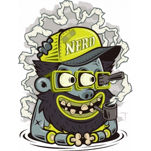 Mavi adam sticker 10x10 cmRenkli Sticker