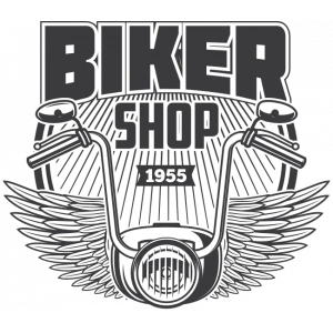 Biker Shop 1955 Sticker 10x10 cmRenkli Sticker