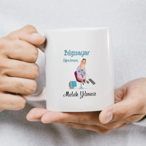 Bilgisayar Öğretmeni İsme Özel Kupa