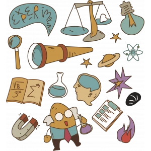 Bilim Uzay Sticker Set 15 Parça Telefon, Tablet, Defter, Laptop Sticker