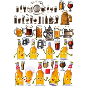 Bira Sticker Set 4 24 Parça Telefon, Tablet, Defter, Laptop Sticker