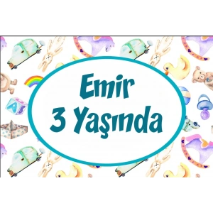 OyuncakLAR Temalı Doğum Günü Afişi -1 70X100 cm