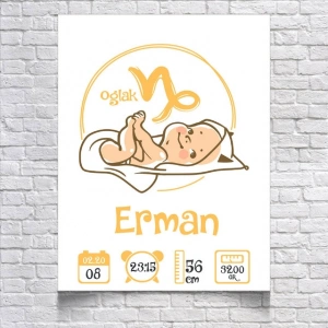 Oğlak Burcu ve Bebek Temalı Yaş Panosu