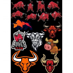 Boğa Sticker Set-1 15 Parça Telefon, Tablet, Defter, Laptop Sticker