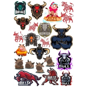 Boğa Sticker Set 20 Parça Telefon, Tablet, Defter, Laptop Sticker